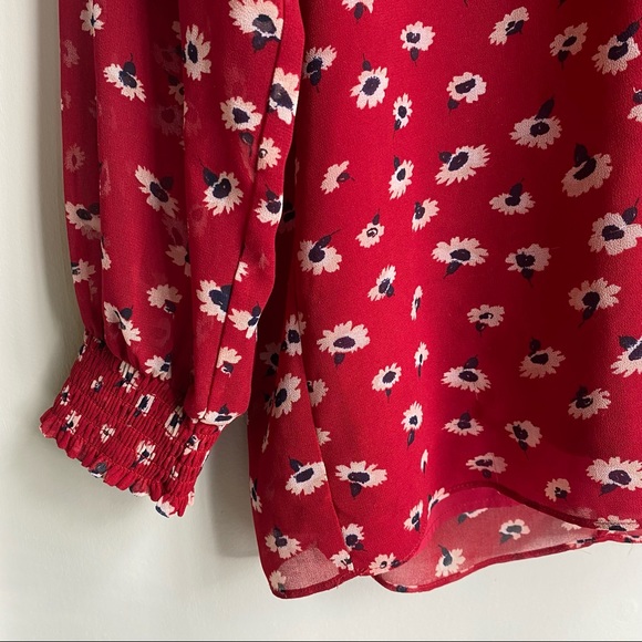 Madewell Smocked-Neck Ruffle Top - Picture 4 of 6